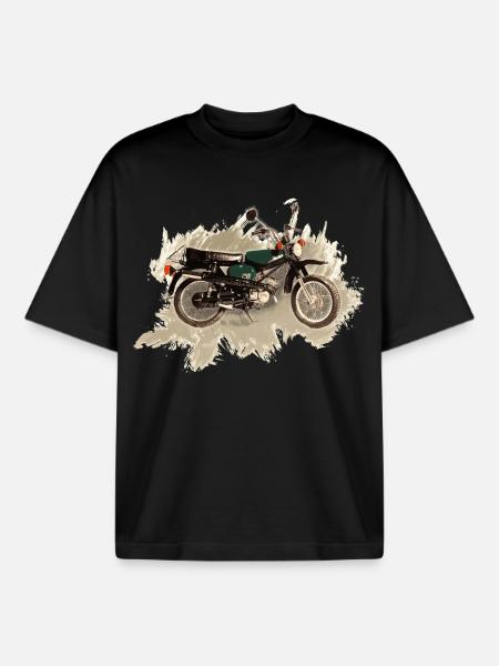 Enduro S51 - T-shirt unisexe boxy épais biologique Stanley/Stella - noir