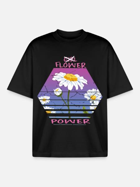 Sonnenblumen - Boxy Heavyweight Unisex Organic T-Shirt von Stanley/Stella - Schwarz
