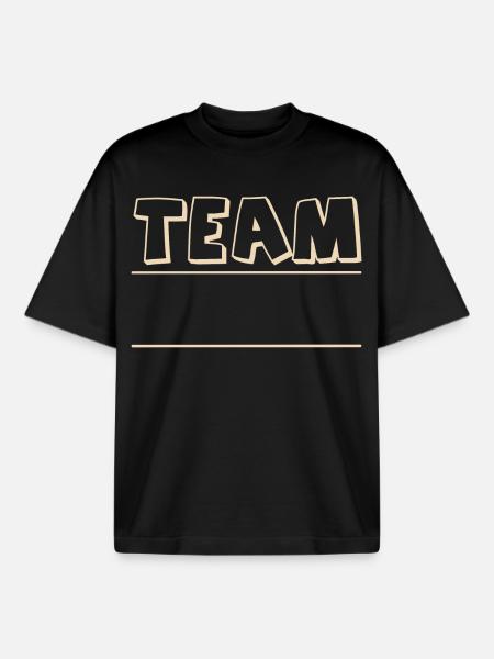 Team - Boxy Heavyweight Unisex Organic T-Shirt by Stanley/Stella - black