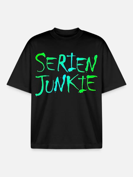 NERDY forever - Serienjunkie - Boxy Heavyweight Unisex Organic T-Shirt von Stanley/Stella - Schwarz