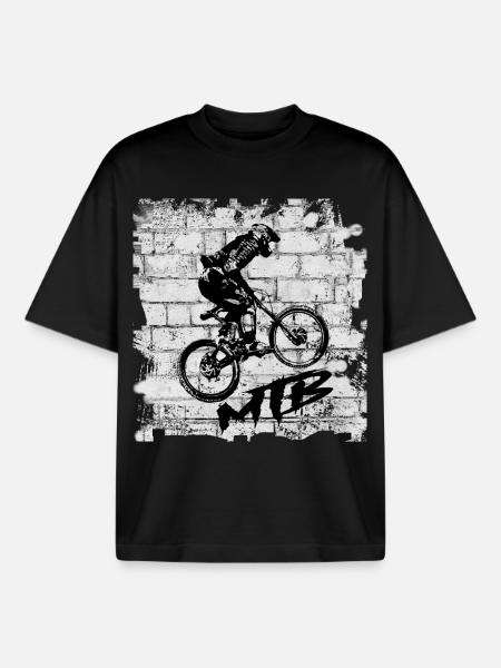 Vélo VTT - T-shirt unisexe boxy épais biologique Stanley/Stella - noir
