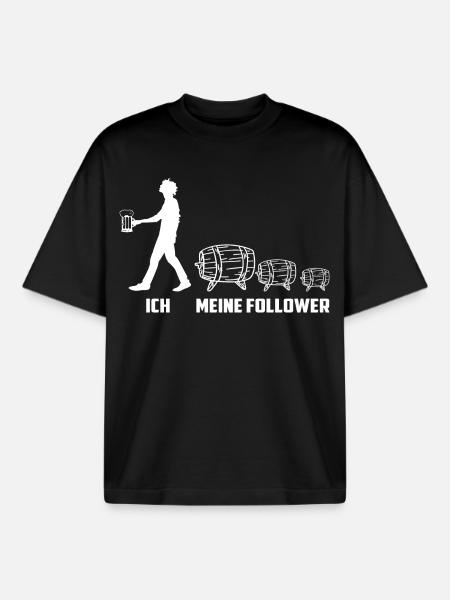 Meine Bierfass Follower - Boxy Heavyweight Unisex Organic T-Shirt von Stanley/Stella - Schwarz