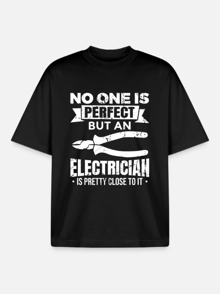 Electrical Engineer Witz - Boxy Heavyweight Unisex Organic T-Shirt by Stanley/Stella - black