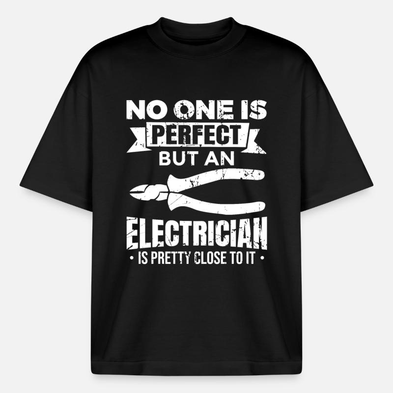 Electrical Engineer Witz - Boxy Heavyweight Unisex Organic T-Shirt by Stanley/Stella - black