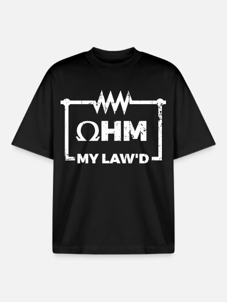 OHM's Law - Boxy Heavyweight Unisex Organic T-Shirt by Stanley/Stella - black