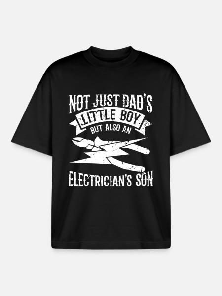 Electrical engineer son - Boxy Heavyweight Unisex Organic T-Shirt by Stanley/Stella - black