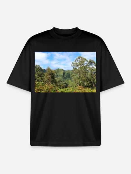 Madeira Portugal Poster - Boxy Heavyweight Unisex Organic T-Shirt by Stanley/Stella - black
