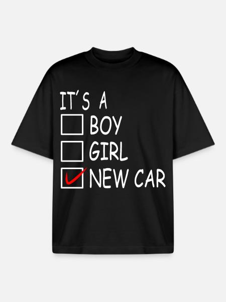 New car - Boxy Heavyweight Unisex Organic T-Shirt by Stanley/Stella - black