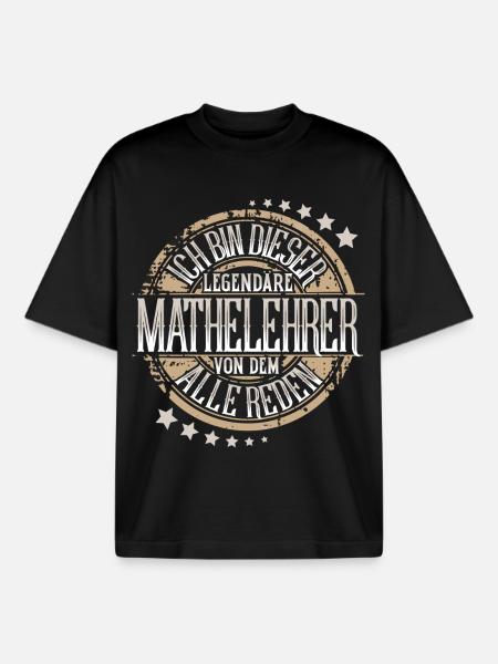Mathelehrer - Boxy Heavyweight Unisex Organic T-Shirt von Stanley/Stella - Schwarz