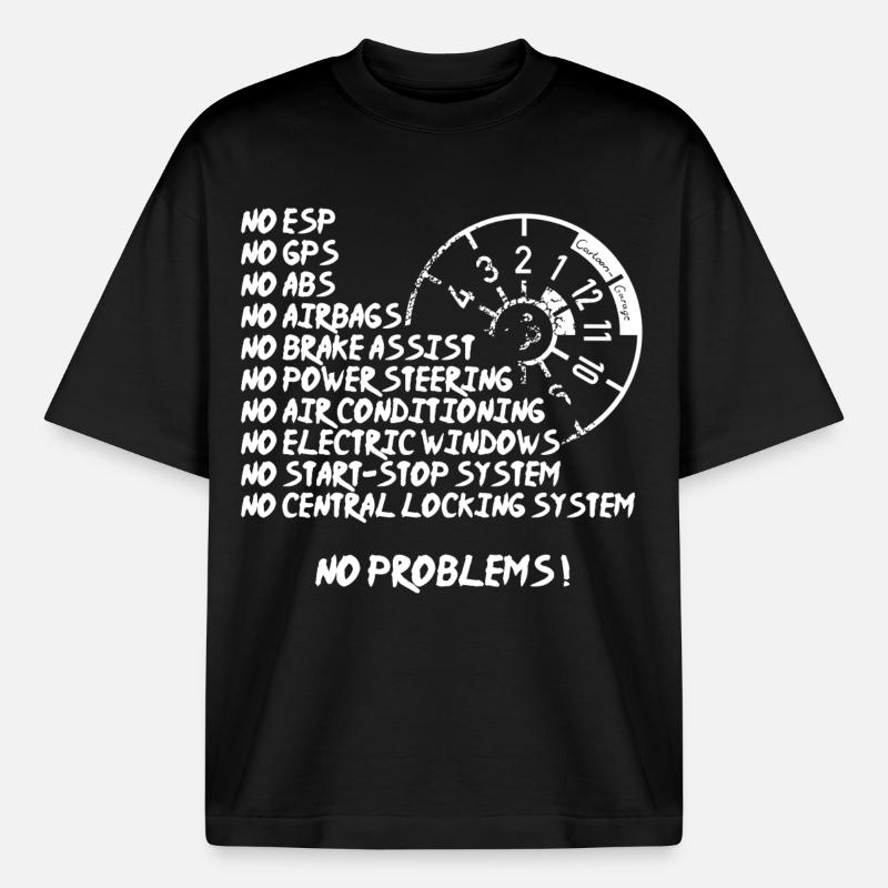 No Problems - Heavyweight Unisex Boxy T-Shirt von stanley/stella	 - Schwarz