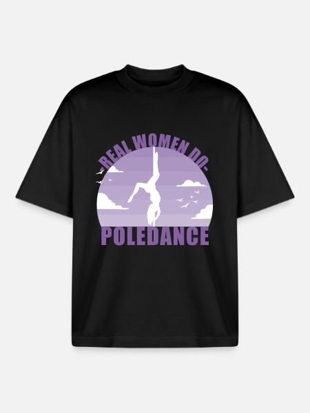 Pole Dance Dancer Poledancing Pole Gift - T-shirt unisexe boxy épais biologique Stanley/Stella - noir