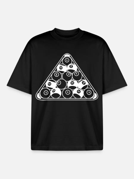 Billiard rack - Boxy Heavyweight Unisex Organic T-Shirt by Stanley/Stella - black