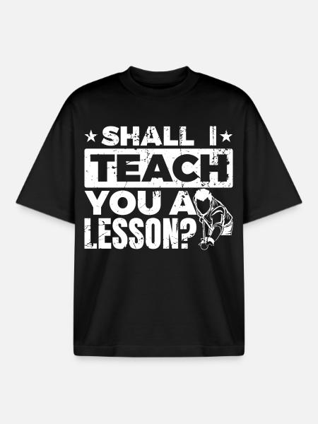 Billiard lesson - Boxy Heavyweight Unisex Organic T-Shirt by Stanley/Stella - black