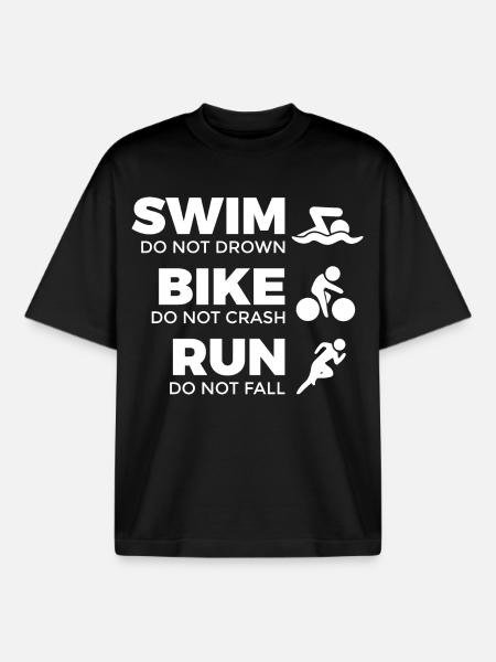 Motivation for triathletes - Boxy Heavyweight Unisex Organic T-Shirt by Stanley/Stella - black