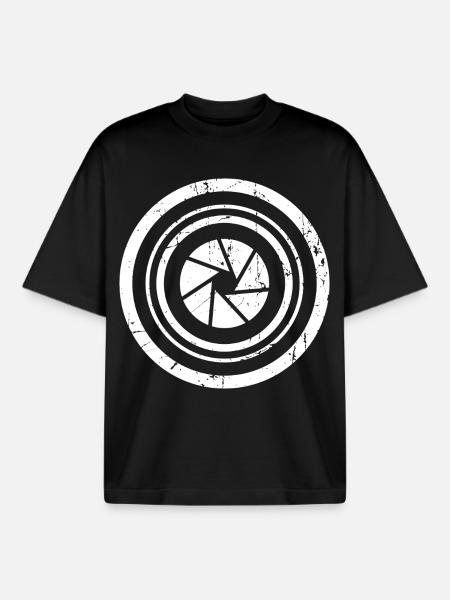Fotokamera Objektiv - Boxy Heavyweight Unisex Organic T-Shirt von Stanley/Stella - Schwarz