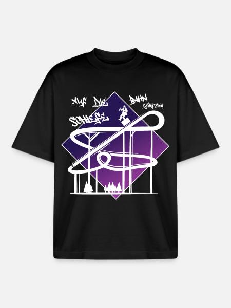 Se tromper de route - T-shirt unisexe boxy épais biologique Stanley/Stella - noir