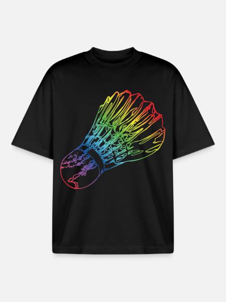 Shuttlecock - Boxy Heavyweight Unisex Organic T-Shirt by Stanley/Stella - black