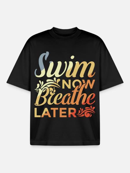 Schwimmer Motivation - Boxy Heavyweight Unisex Organic T-Shirt von Stanley/Stella - Schwarz