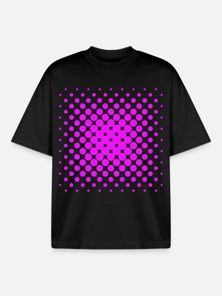 Pink Quadrat - Boxy Heavyweight Unisex Organic T-Shirt von Stanley/Stella - Schwarz