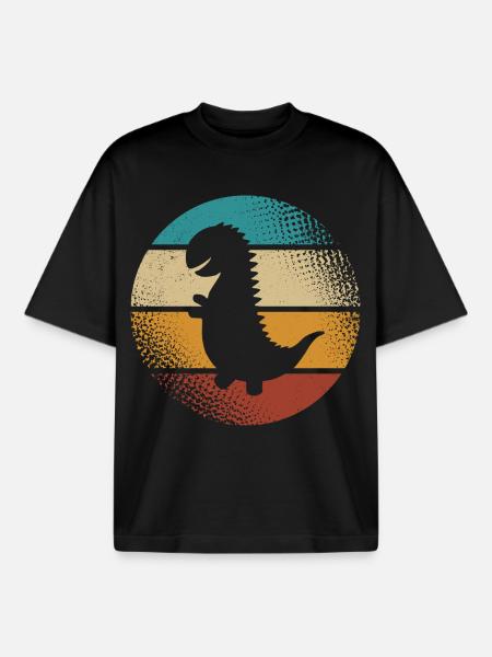 T-Rex - T-shirt unisexe boxy épais biologique Stanley/Stella - noir