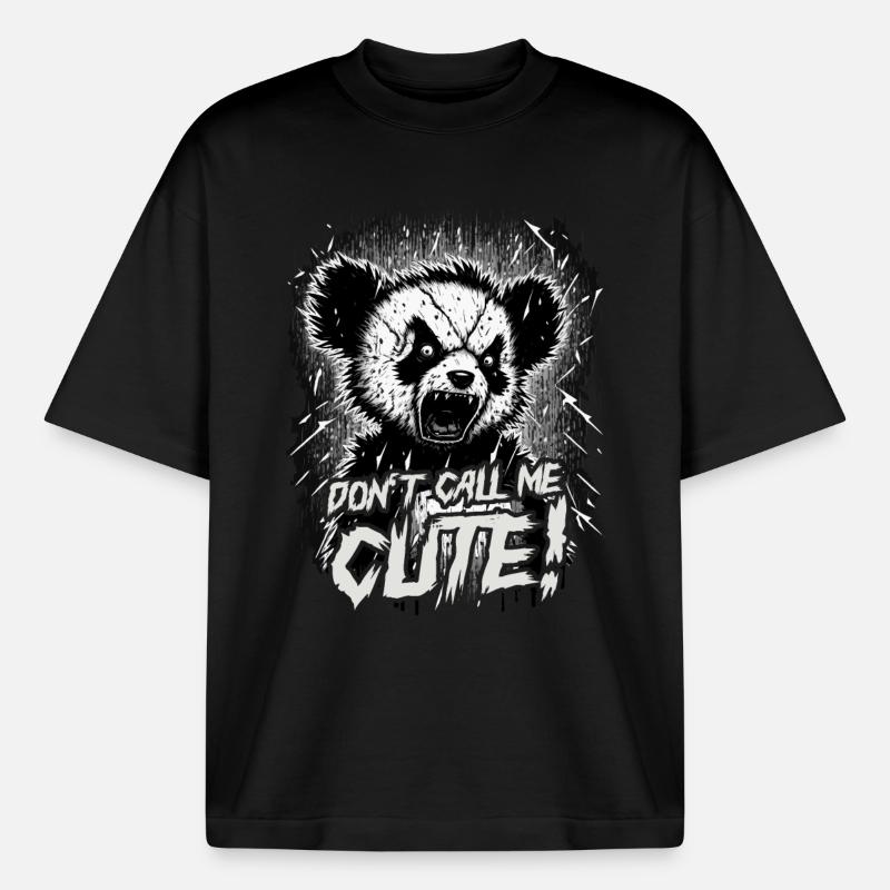 Ne m’appelez pas mignon - T-shirt unisexe boxy épais biologique Stanley/Stella - noir