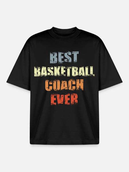 Basketballtrainer Motivation - Boxy Heavyweight Unisex Organic T-Shirt von Stanley/Stella - Schwarz
