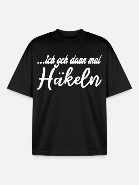 Lebendige Häkeldesign Illustration - Boxy Heavyweight Unisex Organic T-Shirt von Stanley/Stella - Schwarz