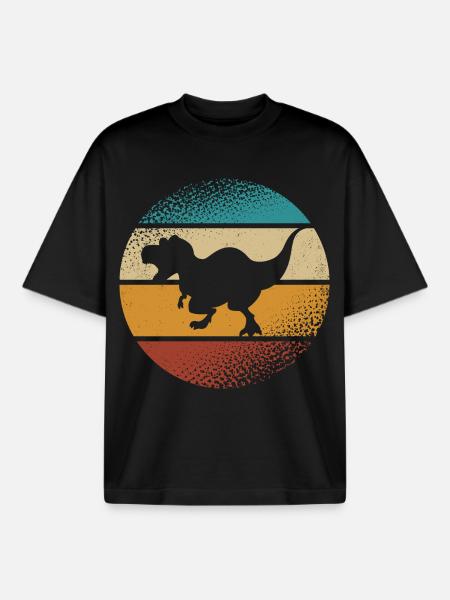 T-Rex - T-shirt unisexe boxy épais biologique Stanley/Stella - noir