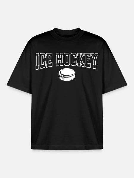 Eishockey  - Boxy Heavyweight Unisex Organic T-Shirt by Stanley/Stella - black