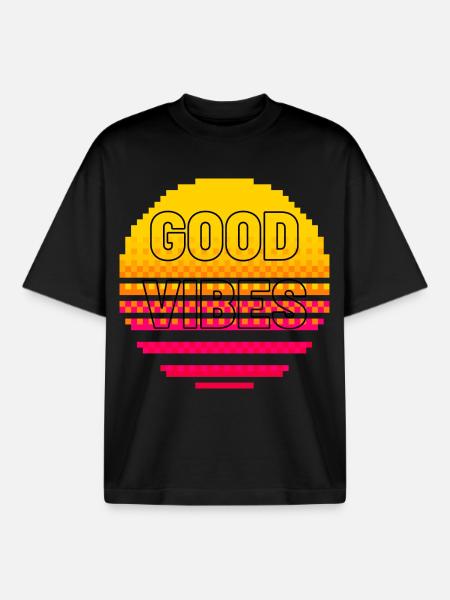 Positive attitude - T-shirt unisexe boxy épais biologique Stanley/Stella - noir