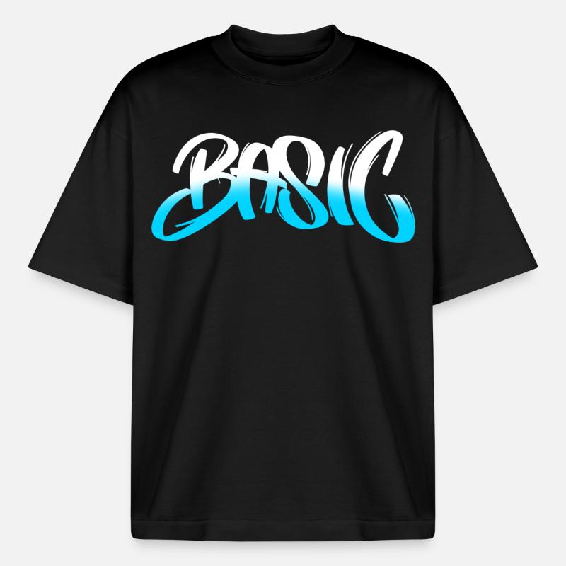BASIC Graffiti Gradient - Boxy Heavyweight Unisex Organic T-Shirt by Stanley/Stella - black