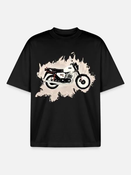 MZ ETZ 150 - Boxy Heavyweight Unisex Organic T-Shirt by Stanley/Stella - black