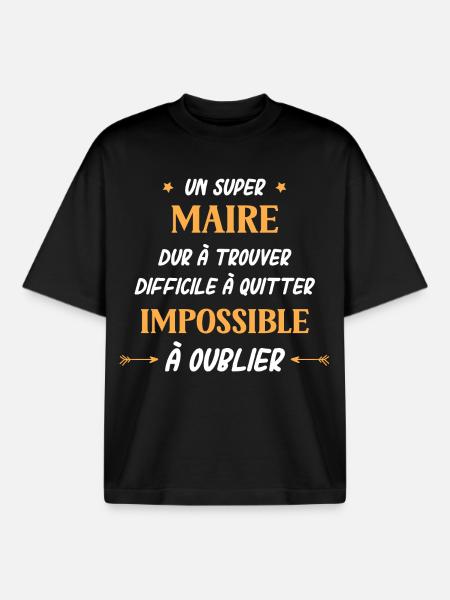 Super Maire - T-shirt unisexe boxy épais biologique Stanley/Stella - noir