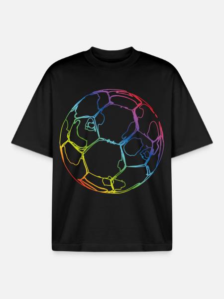 Fußball - Boxy Heavyweight Unisex Organic T-Shirt von Stanley/Stella - Schwarz