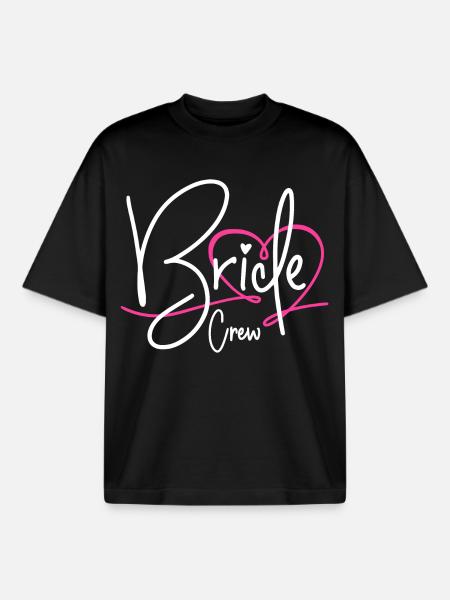 Bride Crew - Boxy Heavyweight Unisex Organic T-Shirt by Stanley/Stella - black