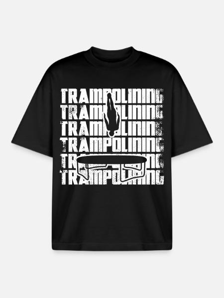 Drôle de pull trampoline - T-shirt unisexe boxy épais biologique Stanley/Stella - noir