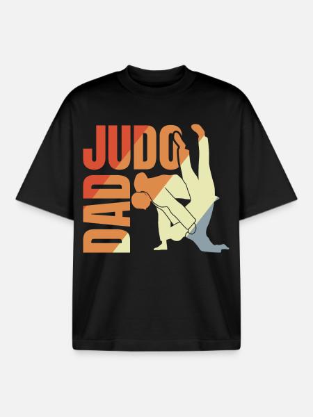 Judo Papa - Boxy Heavyweight Unisex Organic T-Shirt von Stanley/Stella - Schwarz