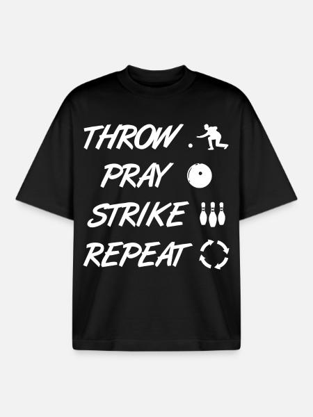Funny bowler - Boxy Heavyweight Unisex Organic T-Shirt by Stanley/Stella - black