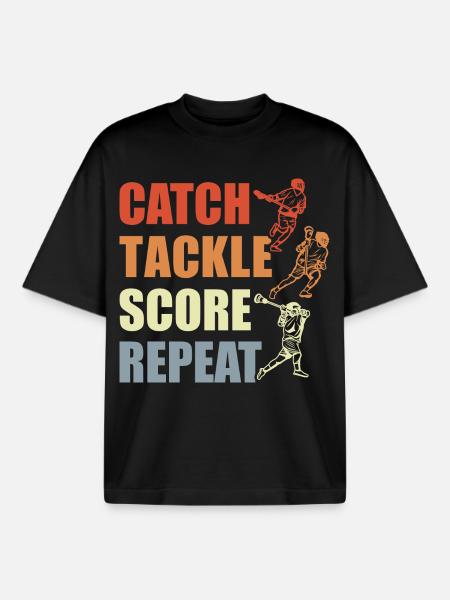Lacrosse Lovers - Boxy Heavyweight Unisex Organic T-Shirt by Stanley/Stella - black