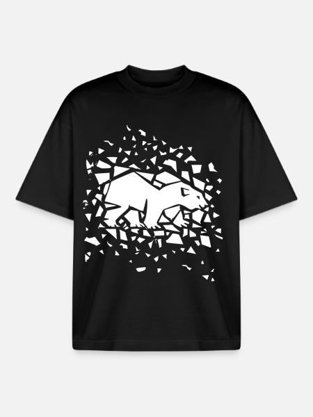 Ours polaire 2 - T-shirt unisexe boxy épais biologique Stanley/Stella - noir