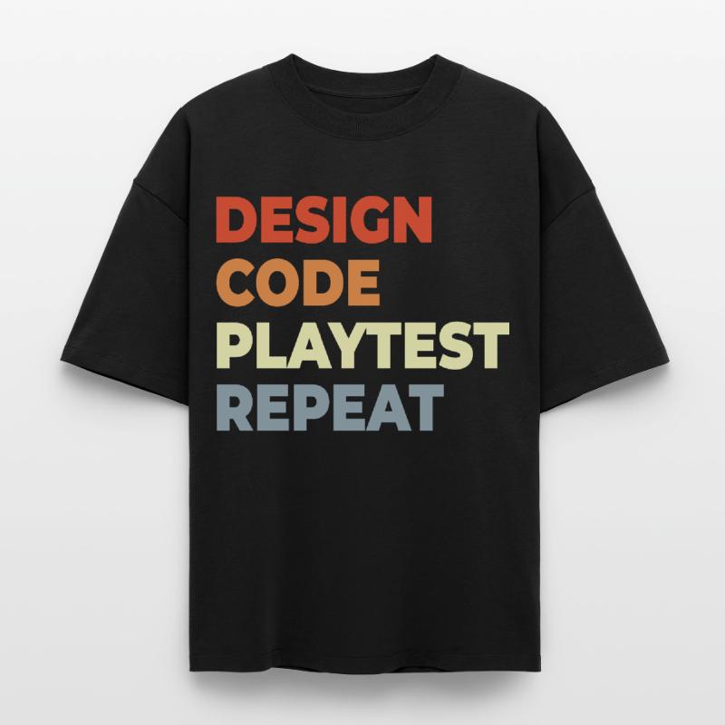 Game Development Workflow Boxy Heavyweight Unisex Organic T-Shirt by Stanley/Stella