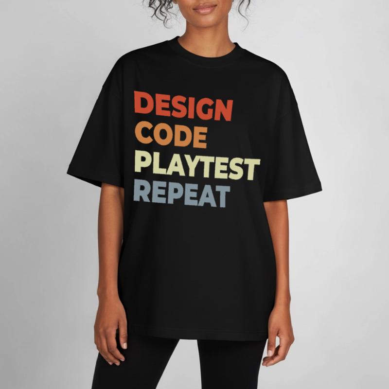Game Development Workflow Boxy Heavyweight Unisex Organic T-Shirt by Stanley/Stella