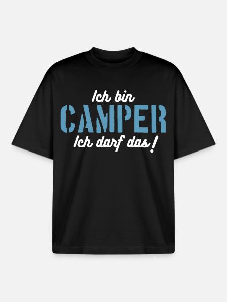 Ich bin Camper, ich darf das! - Boxy Heavyweight Unisex Organic T-Shirt von Stanley/Stella - Schwarz