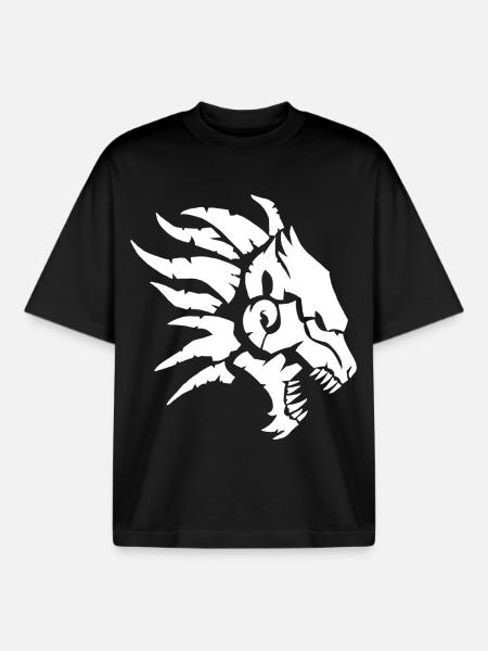 The Infernal Beast (White) - Boxy Heavyweight Unisex Organic T-Shirt by Stanley/Stella - black
