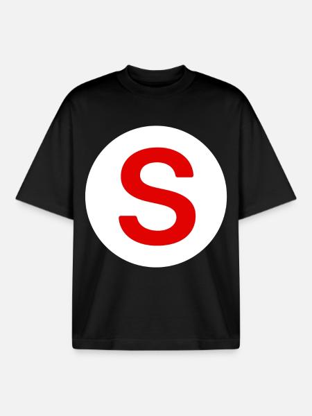 Car, senior on board sticker - Boxy Heavyweight Unisex Organic T-Shirt by Stanley/Stella - black