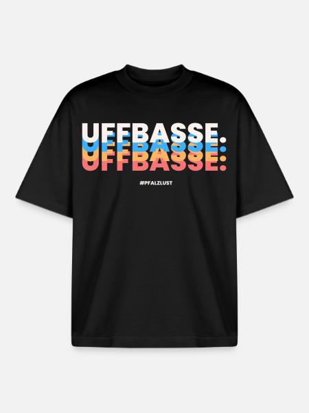 Pfalzlust Uffbasse - Boxy Heavyweight Unisex Organic T-Shirt von Stanley/Stella - Schwarz