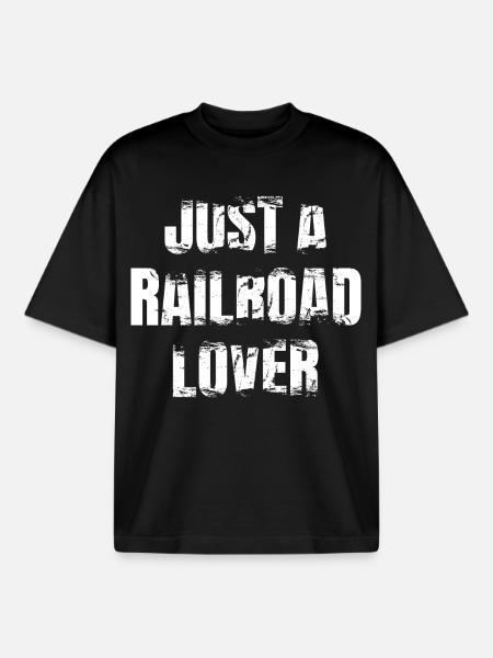 Train lovers - Boxy Heavyweight Unisex Organic T-Shirt by Stanley/Stella - black