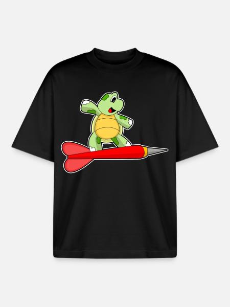 Turtle Dart Dart Dart - Boxy Heavyweight Unisex Organic T-Shirt by Stanley/Stella - black