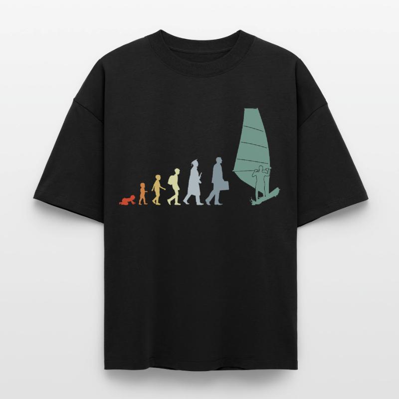 Vintage Windsurfer Evolution T-shirt unisexe boxy épais biologique Stanley/Stella
