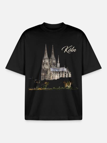 Köln - Boxy Heavyweight Unisex Organic T-Shirt von Stanley/Stella - Schwarz